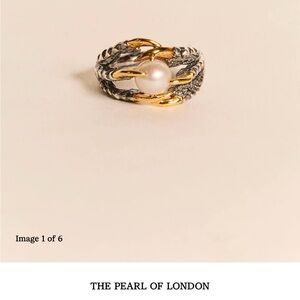 ✨SOLD OUT ✨ Tessa Metcalfe “Pearl of London” Ring, oxidized silver, Size S